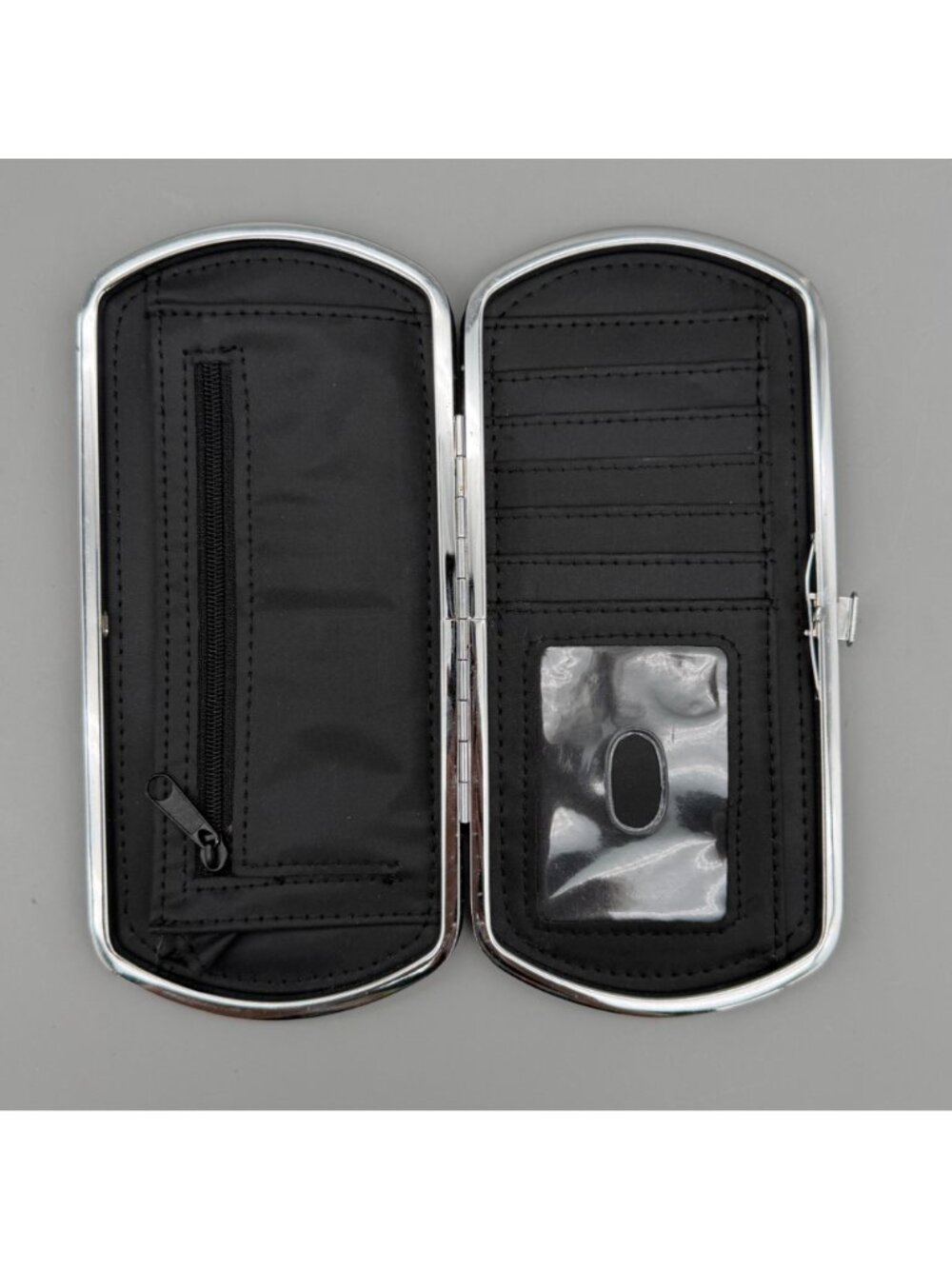 Thirty-One Black Hard Case Wallet White Dot Circle Design Snap Closure Clutch - Picture 6 of 9